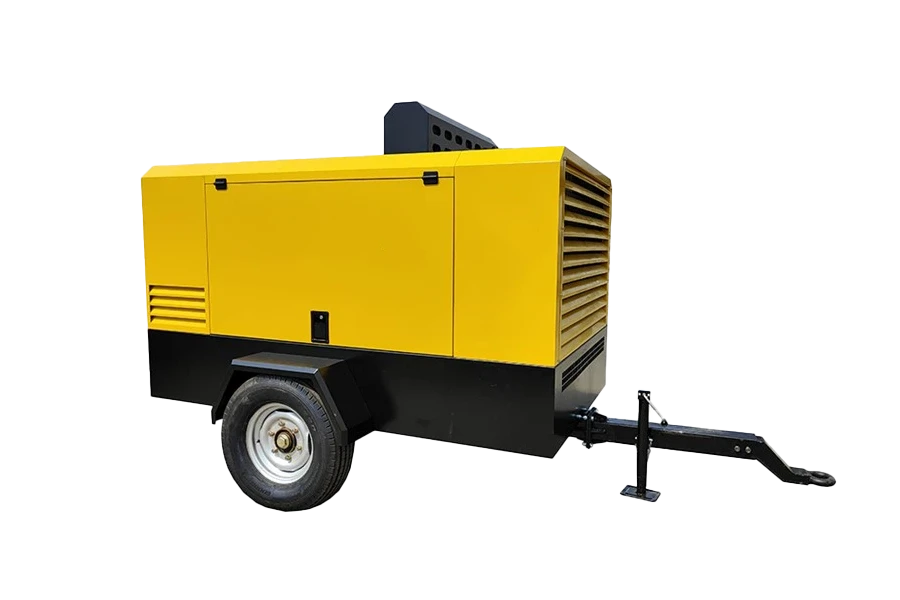 Rock drilling machine air compressor